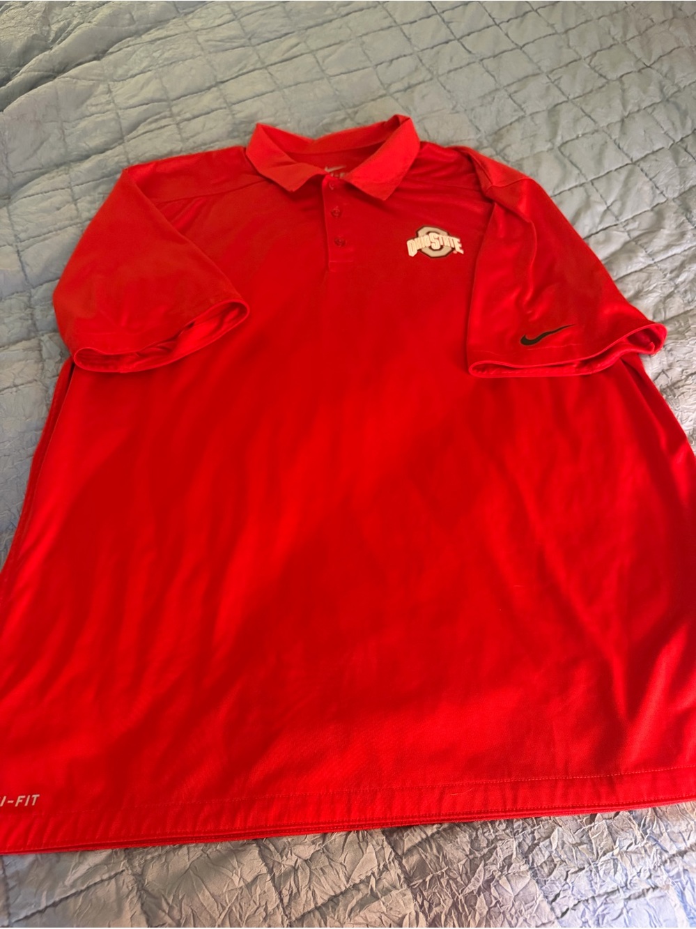Nike Men’s Red Ohio State Dri-Fit Polo Size XL